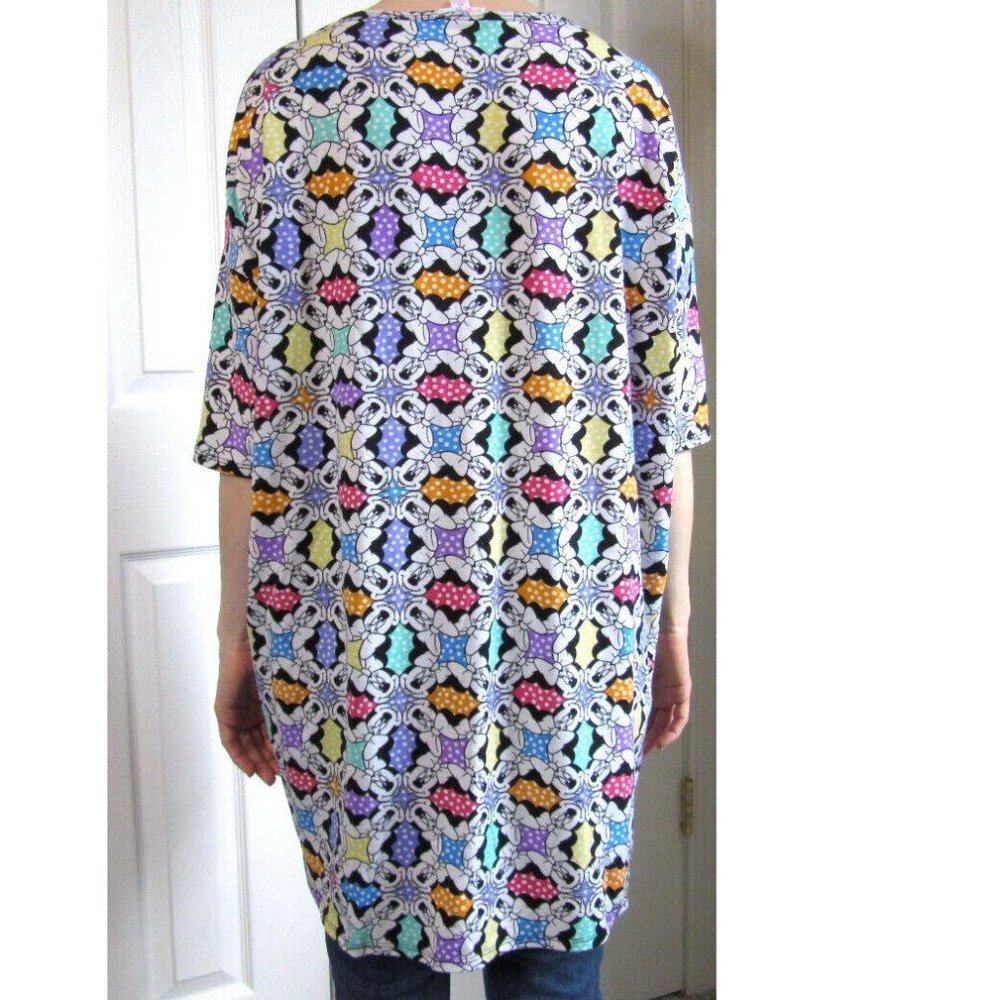 LuLaRoe Disney Minnie Mouse Top Tunic Dolman Blouse Nurse Shirt Colorful Size M - Picture 5 of 10
